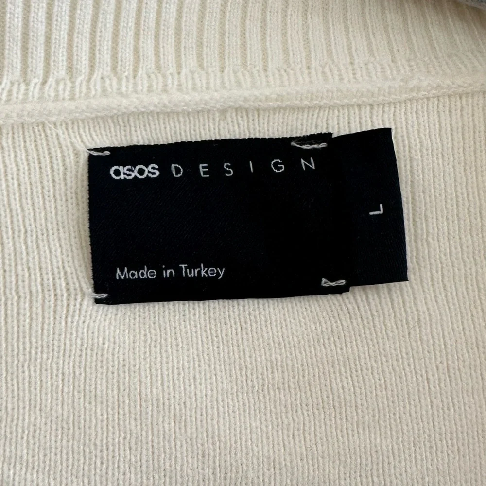 ASOS | knitted structured polo shirt cardigan - Picture 3 of 3